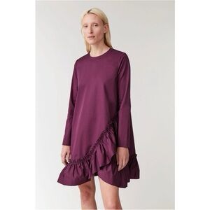 COS Elegant Purple Ruffle Dress size 10